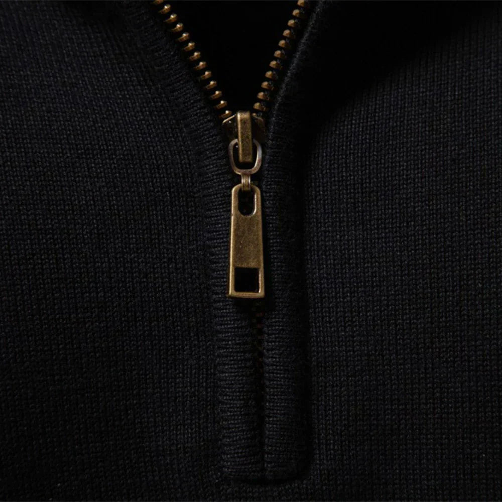 Heritage Diagonal Weave Mock Neck Pullover