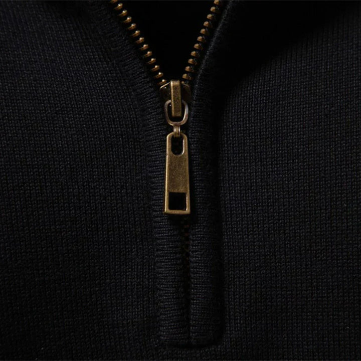 Heritage Diagonal Weave Mock Neck Pullover